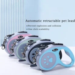 Dtopbuyage - Laisse rétractable 5 m pour chiens petit moyen taille rose Hot