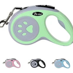 Dtopbuyage - Laisse rétractable 5 m pour chiens petit moyen taille vert Hot