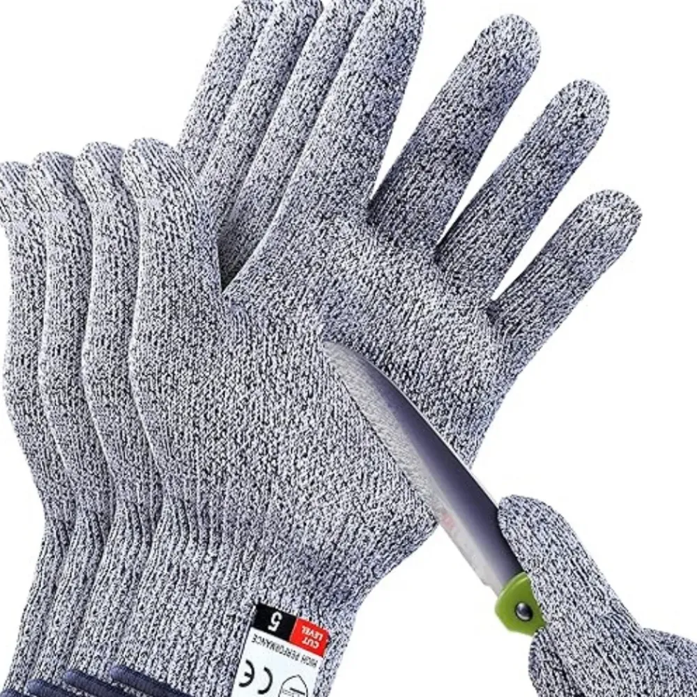 Dtopbuyage Vêtement Pour Le Jardin | - Lot de 4 gants anti - coupures niveau 5 (2m+2l)