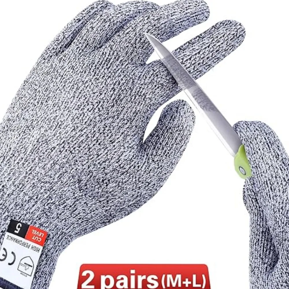 Dtopbuyage Vêtement Pour Le Jardin | - Lot de 4 gants anti - coupures niveau 5 (2m+2l)