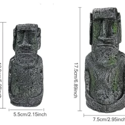 Dtopbuyage Plantes Et Décoration | - Lot 2 statues tête île pâques déco