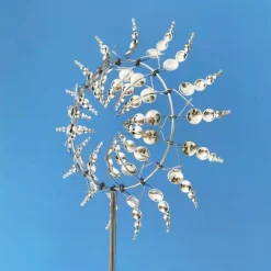 Dtopbuyage Outils De Jardinage Et Accessoires | - Moulinets de décoration pour jardin argent