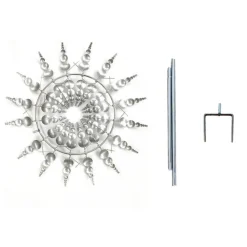 Dtopbuyage Outils De Jardinage Et Accessoires | - Moulinets de décoration pour jardin argent