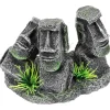 Dtopbuyage Plantes Et Décoration | - Ornement aquarium statue moai en résine