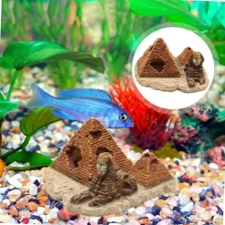 Dtopbuyage Plantes Et Décoration | - Ornement aquarium pyramide en résine
