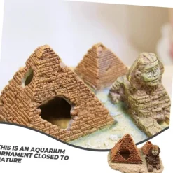 Dtopbuyage Plantes Et Décoration | - Ornement aquarium pyramide en résine