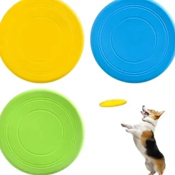 Dtopbuyage - 3 pack frisbees en caoutchouc naturel pour chien Online
