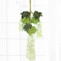 Dtopbuyage - Paquet de 12 rotins de fleurs artificielles de glycine et de violet pour mariage blanc Outlet