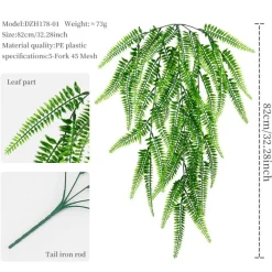 Dtopbuyage - Plantes artificielles - tiges de fougères et de feuilles persanes pour mur type a -