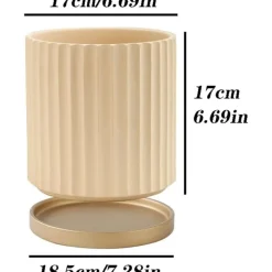 Dtopbuyage Cache-Pots Et Bacs D'Intérieur | - Pot de fleur en céramique avec drainage