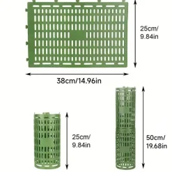Dtopbuyage Outils De Jardinage Et Accessoires | - Protège-bark pour jeunes plants en plastique 38cm*25cm vert2 pièces