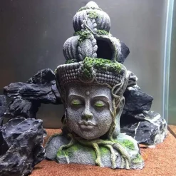 Dtopbuyage - Statue tête bouddha déco aquarium Outlet