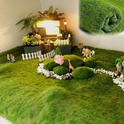 Dtopbuyage - Tapis de gazon artificiel 1m x 1m pour décoration de jardin vert clair Clearance
