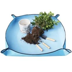 Dtopbuyage - Tapis de rempotage pour le jardinage bleu, 32cmx32cm New