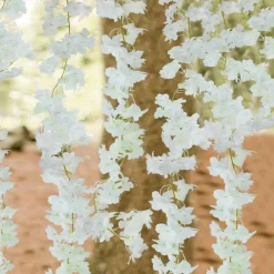 Dtopbuyage Plantes Artificielles | - Vigne de fleurs de cerisier artificielles pour décor intérieur et masquer les tuyaux blanc