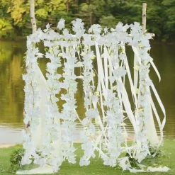 Dtopbuyage Plantes Artificielles | - Vigne de fleurs de cerisier artificielles pour décor intérieur et masquer les tuyaux blanc