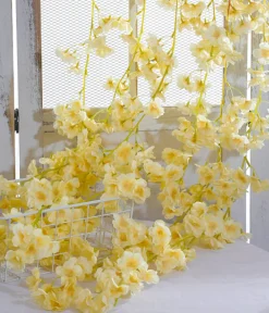 Dtopbuyage Plantes Artificielles | - Vigne de fleurs de cerisier artificielles pour décor intérieur et masquer les tuyaux champagne