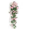 Dtopbuyage Plantes Artificielles | - Vinée de roses artificielles avec panier de bambou pour décoration rose