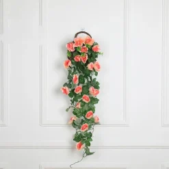 Dtopbuyage - Vinée de roses artificielles avec panier de bambou pour décoration champagne Outlet