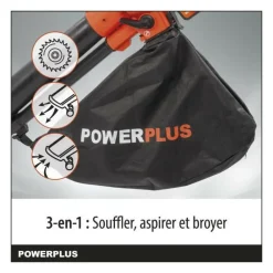 Dual Power Broyeurs, Nettoyeurs Et Souffleurs | - Aspirateur souffleur broyeur a batterie 40v powdpg75270 - moteur brushless - livré sans batterie ni chargeur
