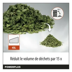Dual Power Broyeurs, Nettoyeurs Et Souffleurs | - Aspirateur souffleur broyeur a batterie 40v powdpg75270 - moteur brushless - livré sans batterie ni chargeur