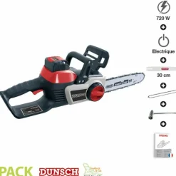 Dunsch Taille-Haies, Tronçonneuses Et Élagueuses | - Tronconneuse sans fil 40v guide chaine oregon 30 cm du30040-ctf