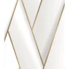 Dutch Wallcoverings - Papier peint geometric blanc et doré Discount