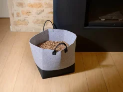 Eda - Sac à granulés feutrine 60l jura montania - 40 x 40 x 40 cm Online
