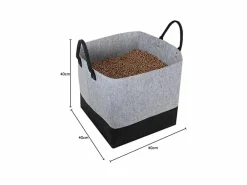 Eda - Sac à granulés feutrine 60l jura montania - 40 x 40 x 40 cm Online
