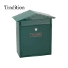 Edm Objets De Décoration | - Boîte à lettres en acier modèle tradition verte