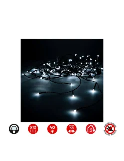 Edm Eclairage D’Extérieur | - Rideau icicle easy-connect 2x0,5m 12 bandes blanc froid 30v (usage int. Ext.) total 0,72w