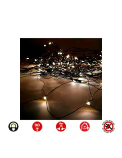 Edm - Rideau red icicle easy-connect 2x1,5m 90 led blanc chaud 30v (usage int. Ext.) total 1,62w Outlet