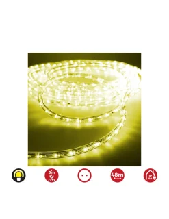 Edm - Tubeflexiled led 2 voies multifonction 48m. 36 leds/m jaune ip44 ( usage int. Ext.) Best