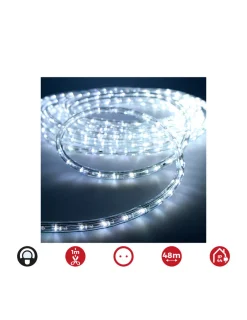 Edm - Tube flexiled 2 voies fix 48m. 30 leds/m blanc froid (usage int. Ext.) New