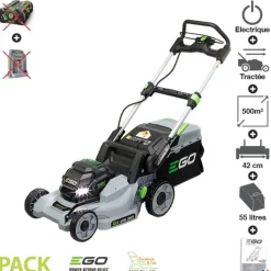 Ego Power+ Tondeuses | - Tondeuse électrique sans fil ego lame 42cm sans batterie ni chargeur