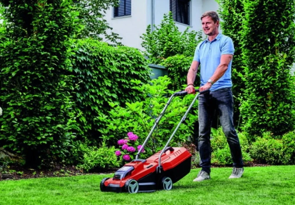 Einhell Tondeuses | - Tondeuse à gazon sans fil ge-cm 18/32 - pelouses jusqu'à 180 m² - 3 niveaux