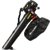 Elem Garden Technic - Aspirateur souffleur broyeur thermique 30cc, 200 km/h, 40 litres Hot