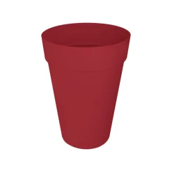 Elho Pots Et Jardinières | - Pot Loft rond haut, coloris rouge théâtre - D.42xH.56cm