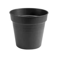 Elho - Pot Provence en plastique, noir Ø 40 cm Best
