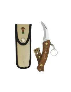 El Zorro Cuisine Et Arts De La Table | - Couteau de poche à champignons en acier inoxydable avec porte-clés + gaine de lame 7,5cm imex -