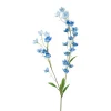 Emerald - Fleur artificielle, tige de buttercup bleu - H.85cm