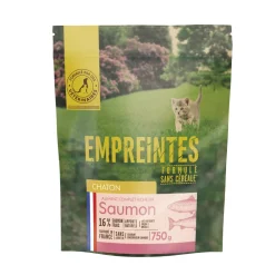 Empreintes Alimentation Et Friandises | - Croquettes au saumon pour chaton, sans céréales - 750g