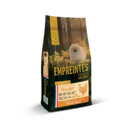 Empreintes Alimentation Et Friandises | - Croquettes pour chien adulte de petite taille poulet sans céréales 3kg