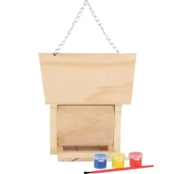 Esschert Design - Mangeoire à oiseaux artisanale avec peinture Hot