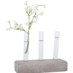 Esschert Design - Vases en tube à essai socle en béton Online