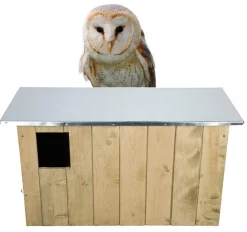 Esschert Oiseaux Du Jardin | - Nichoir chouette effraie. Dimension h 44 x l 85 x p 37 cm