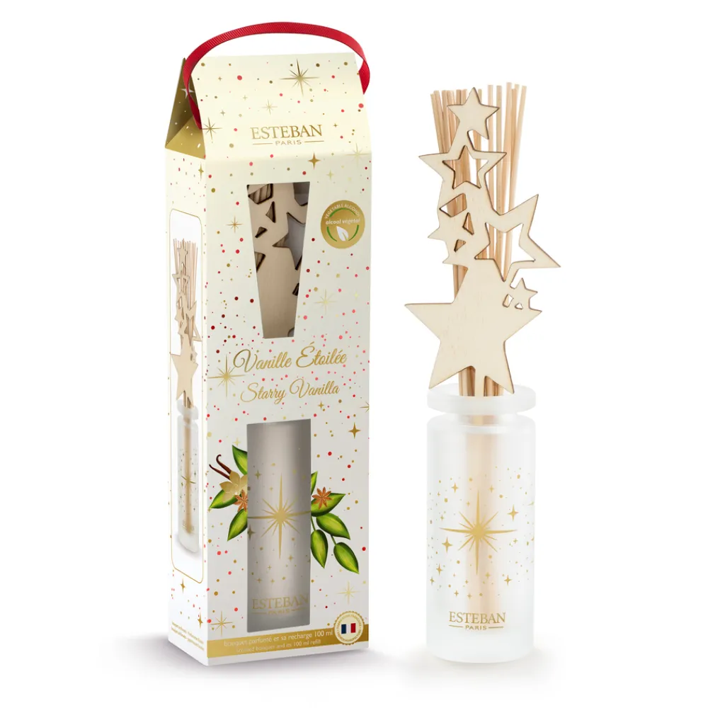 Esteban Bougies, Senteurs Et Bien-Être | - Bouquet parfumé, diffuseur d'ambiance vanille étoilée - 100ml