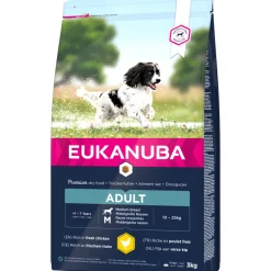 Eukanuba Alimentation Et Friandises | - Croquettes au poulet, pour chien adulte de taille moyenne - 3kg