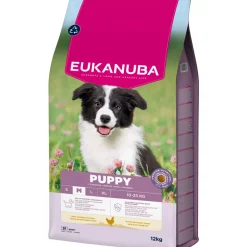 Eukanuba Alimentation Et Friandises | - Croquettes au poulet, pour chiot de taille moyenne - 12kg