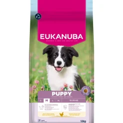 Eukanuba Alimentation Et Friandises | - Croquettes au poulet, pour chiot de taille moyenne - 12kg